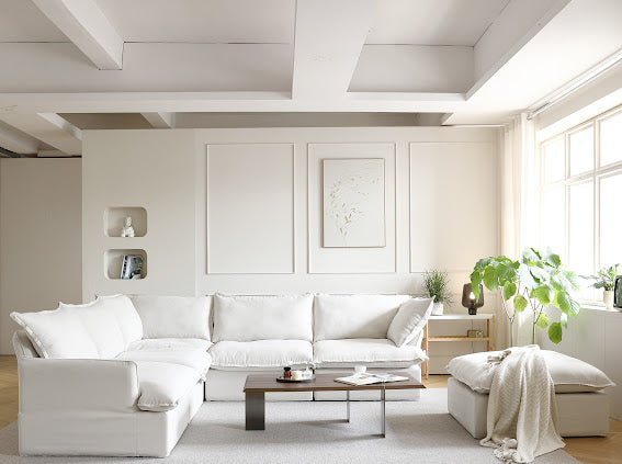 Anora Modular Classic Cloud Sectional - 6 Piece Corner L Shape