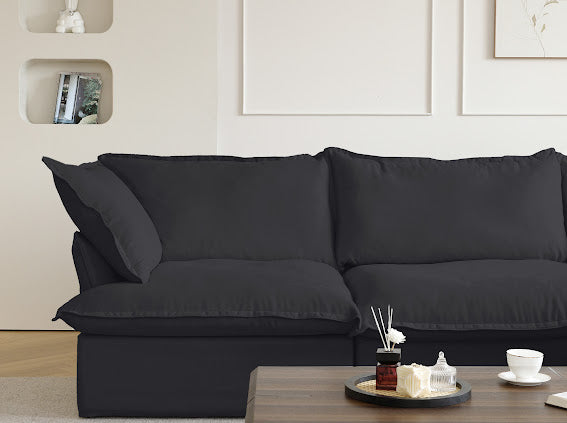 Anora Modular Classic Cloud Sofa - Loveseat Plus Ottoman