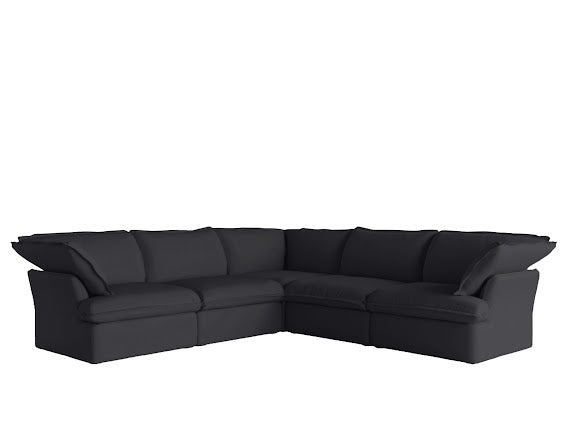 Anora Modular Classic Cloud Sectional - 5 Piece Corner L Shape