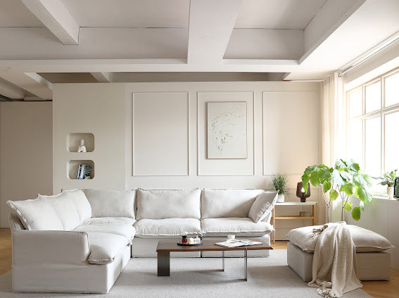 Anora Modular Classic Cloud Sectional - 6 Piece Corner L Shape