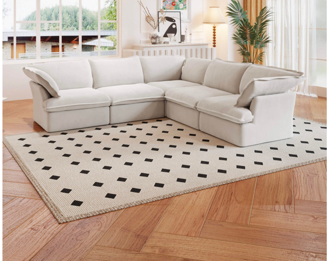 Anora Modular Classic Cloud Sectional - 5 Piece Corner L Shape