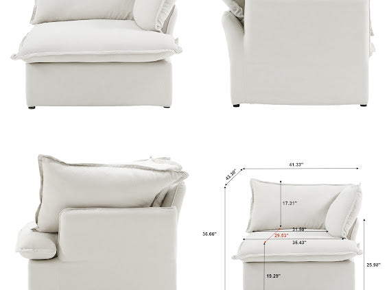 Anora Left Arm Chair Replacement Cover