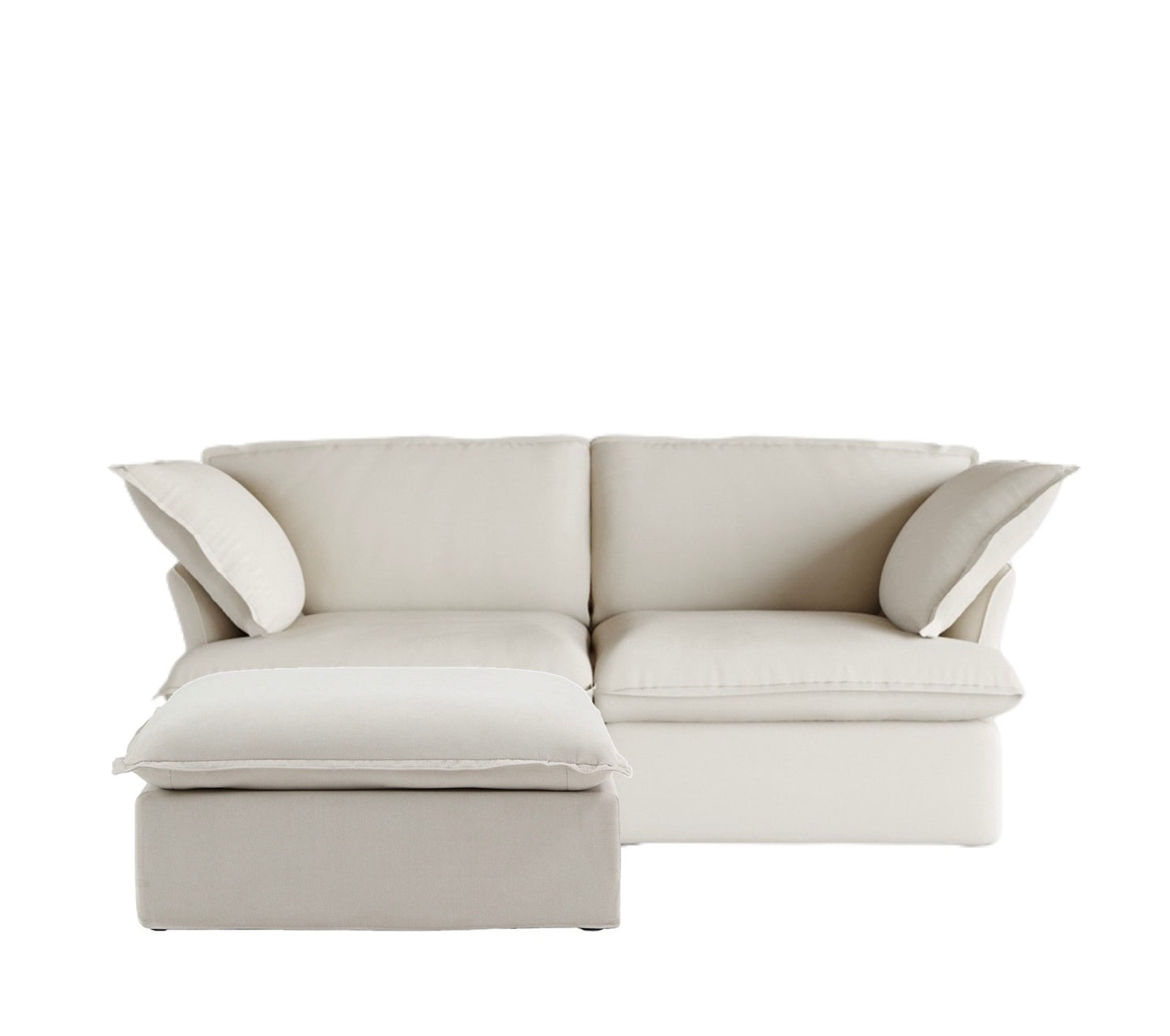 Anora Modular Classic Cloud Sofa - Loveseat Plus Ottoman