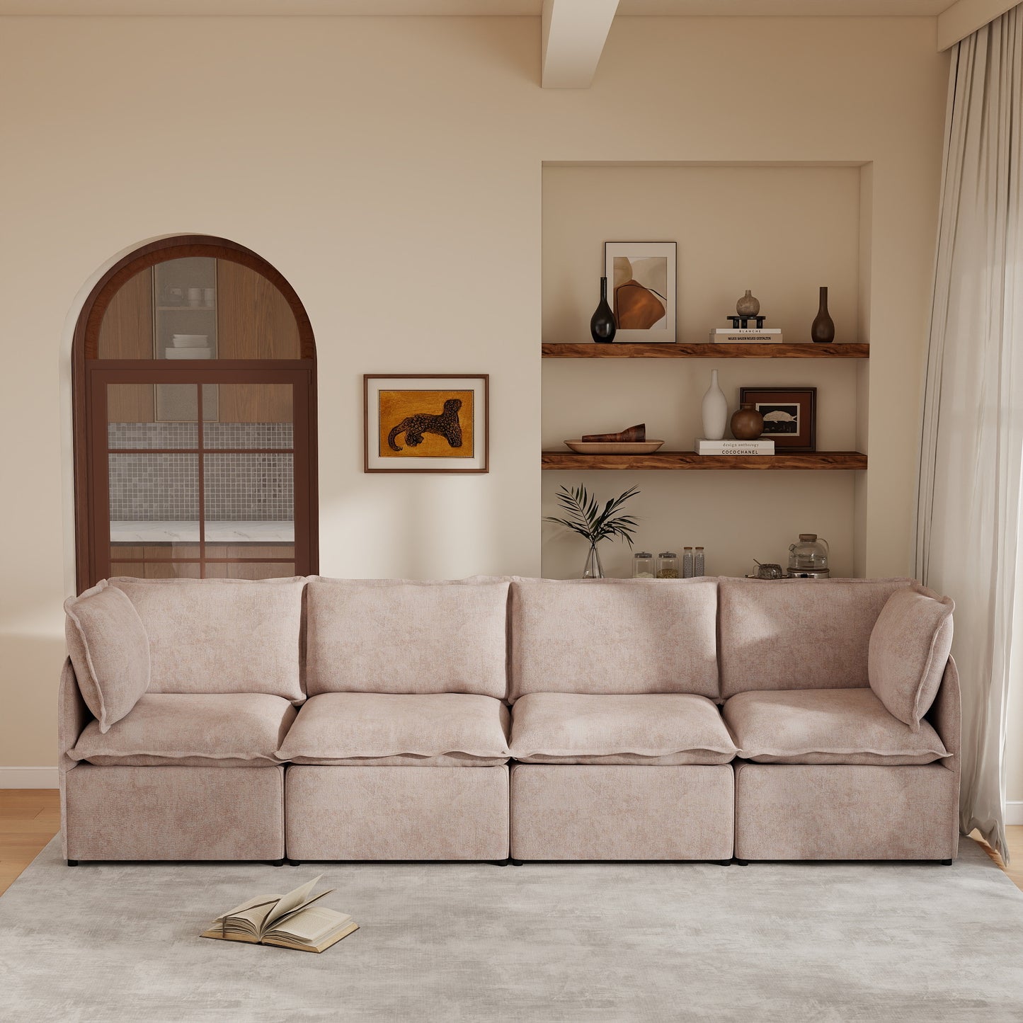 Luna Slim Arm Sofa Set