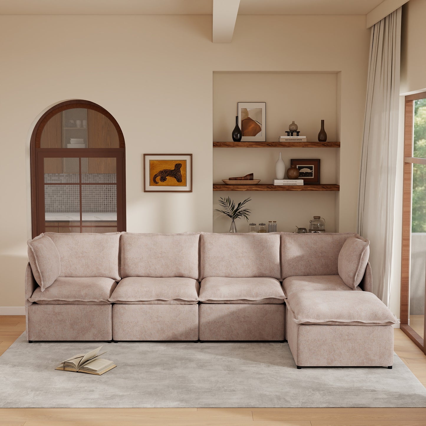 Luna Slim Arm Sofa Set