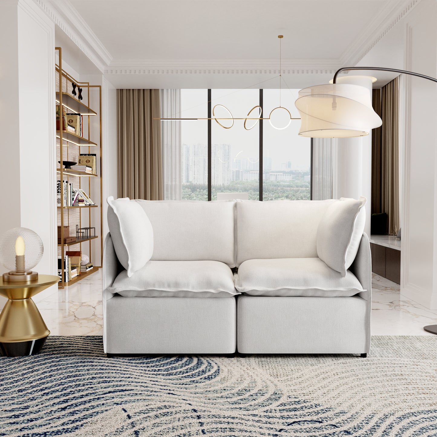Luna Slim Arm Sofa Set