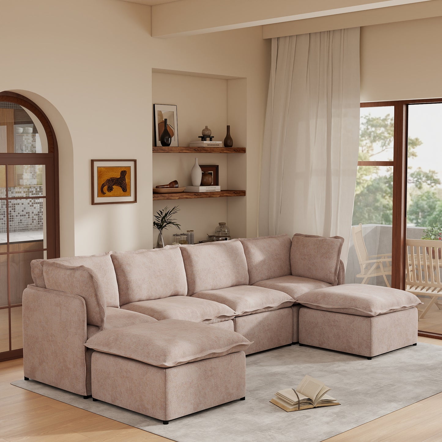 Luna Slim Arm Sofa Set