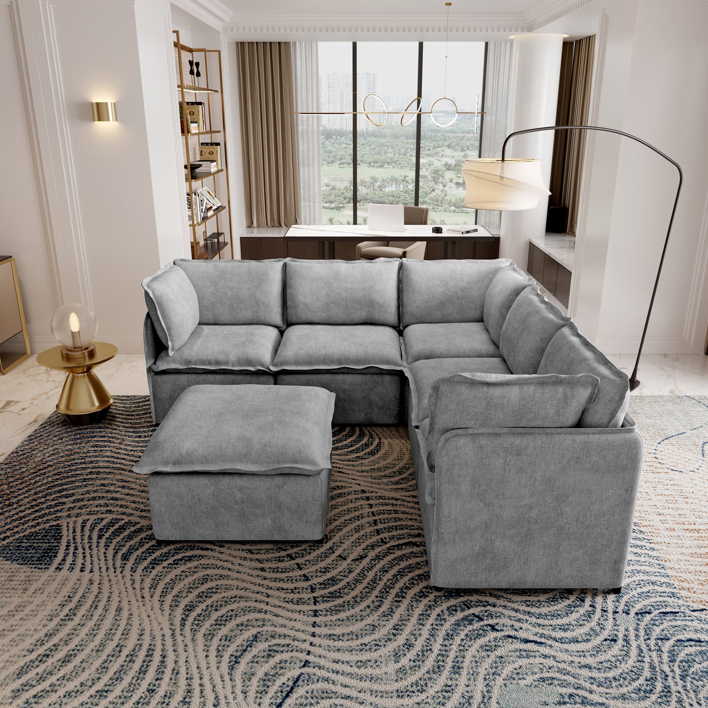 Luna Slim Arm Sofa Set
