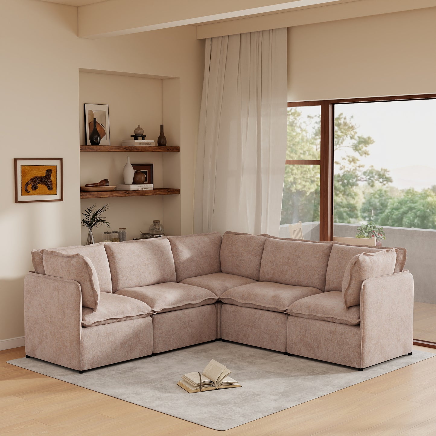 Luna Slim Arm Sofa Set