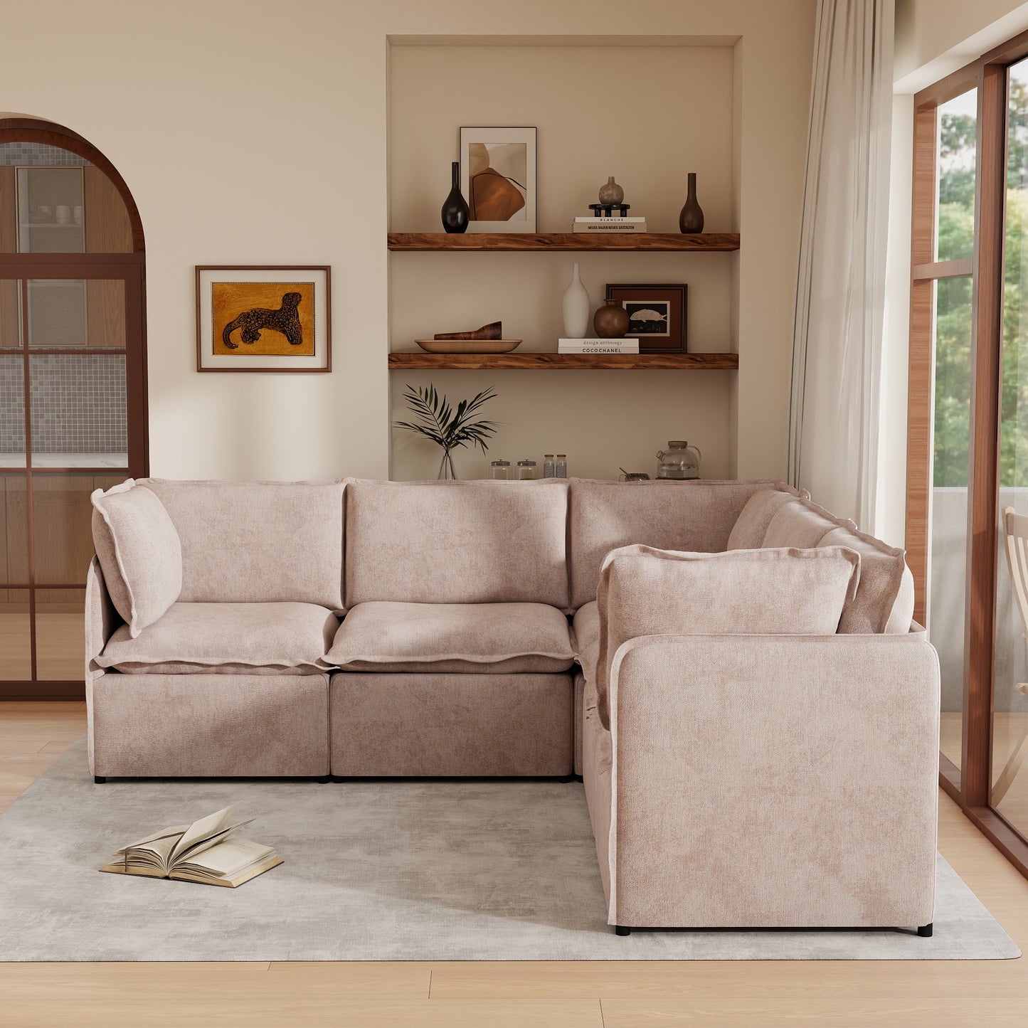 Luna Slim Arm Sofa Set