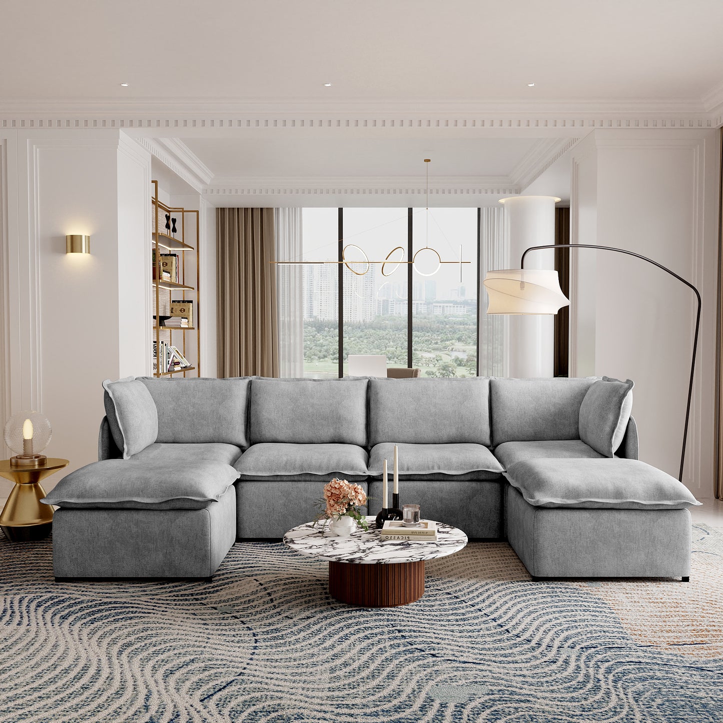 Luna Slim Arm Sofa Set