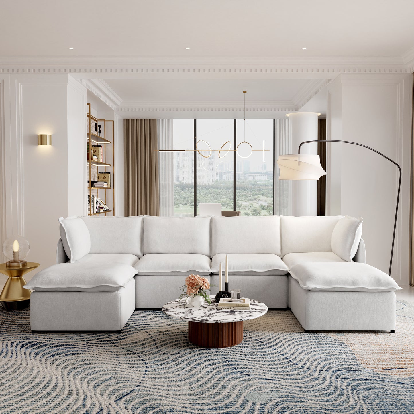 Luna Slim Arm Sofa Set