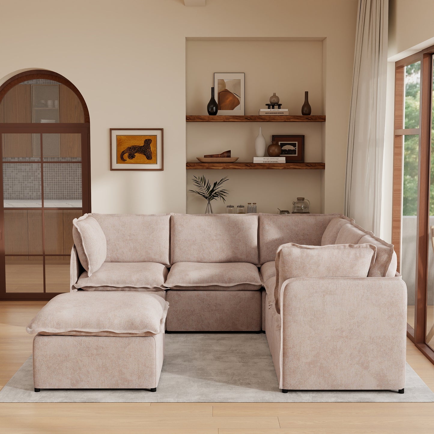 Luna Slim Arm Sofa Set