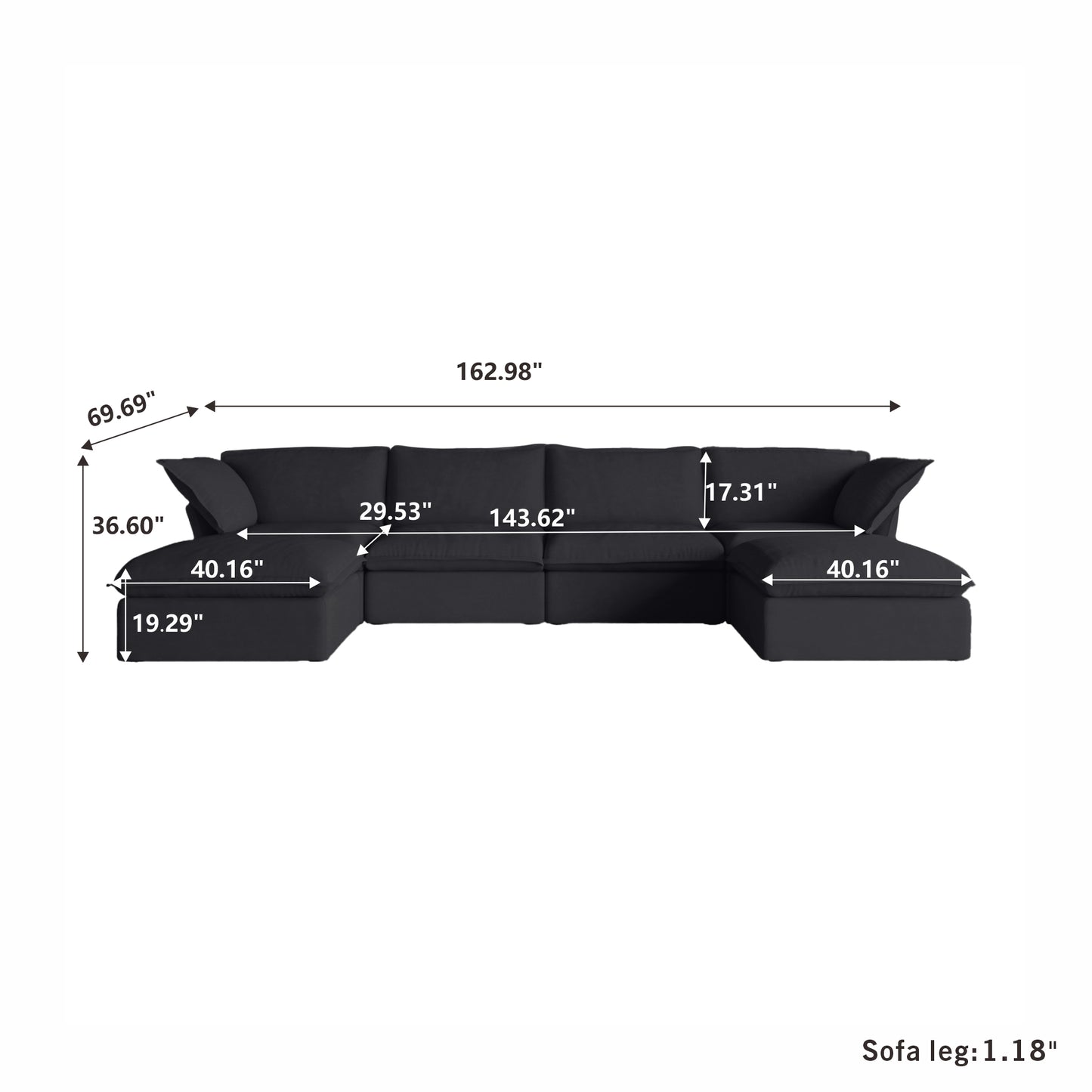 Anora Flare Arm Sofa