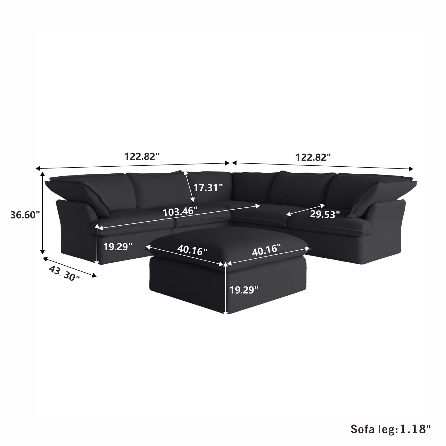 Anora Flare Arm Sofa