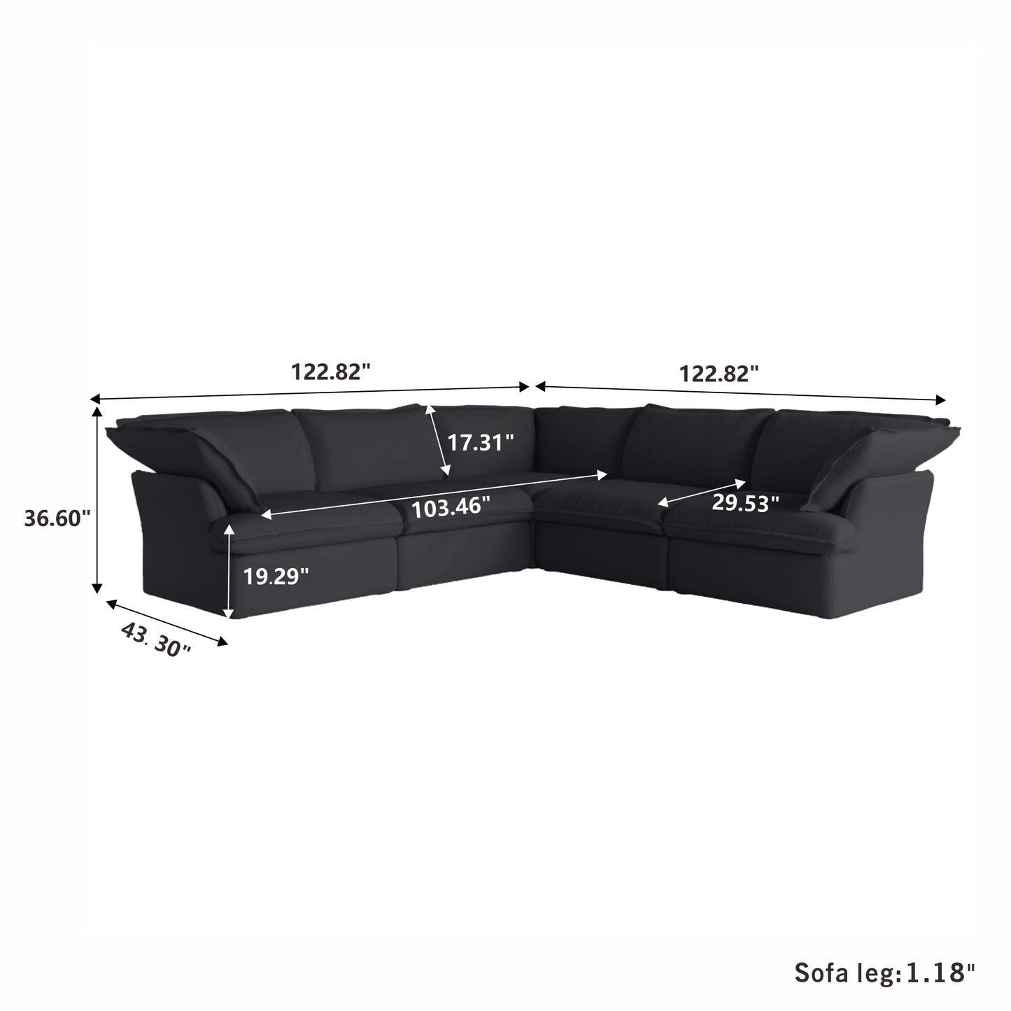 Anora Flare Arm Sofa