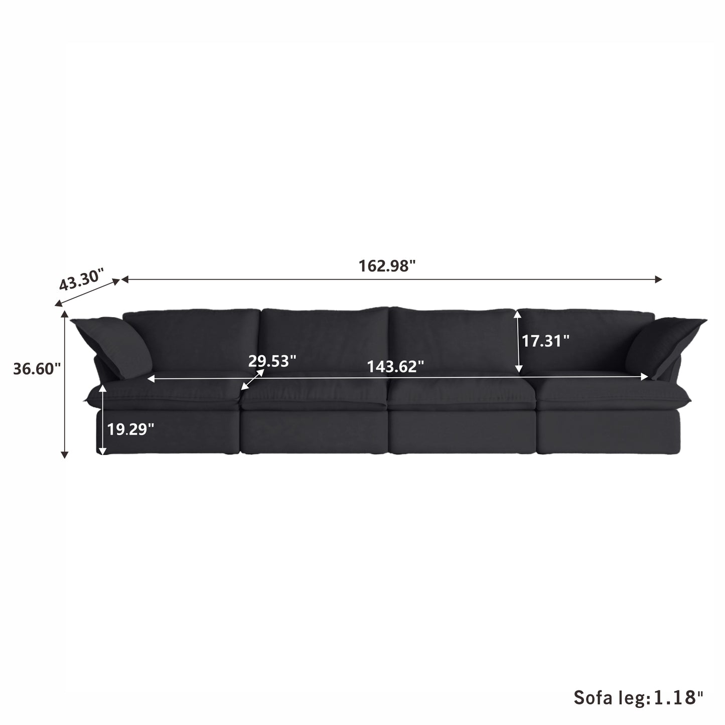 Anora Flare Arm Sofa