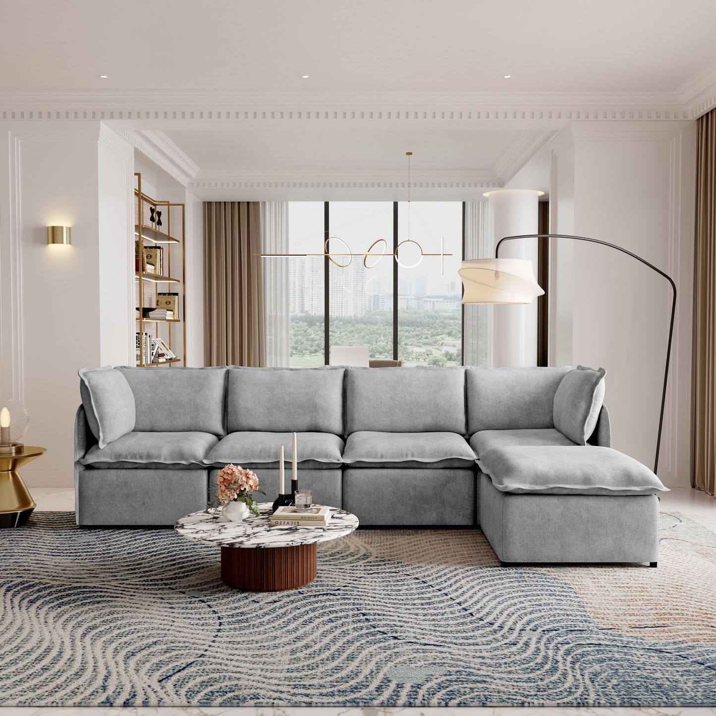 Luna Slim Arm Sofa Set