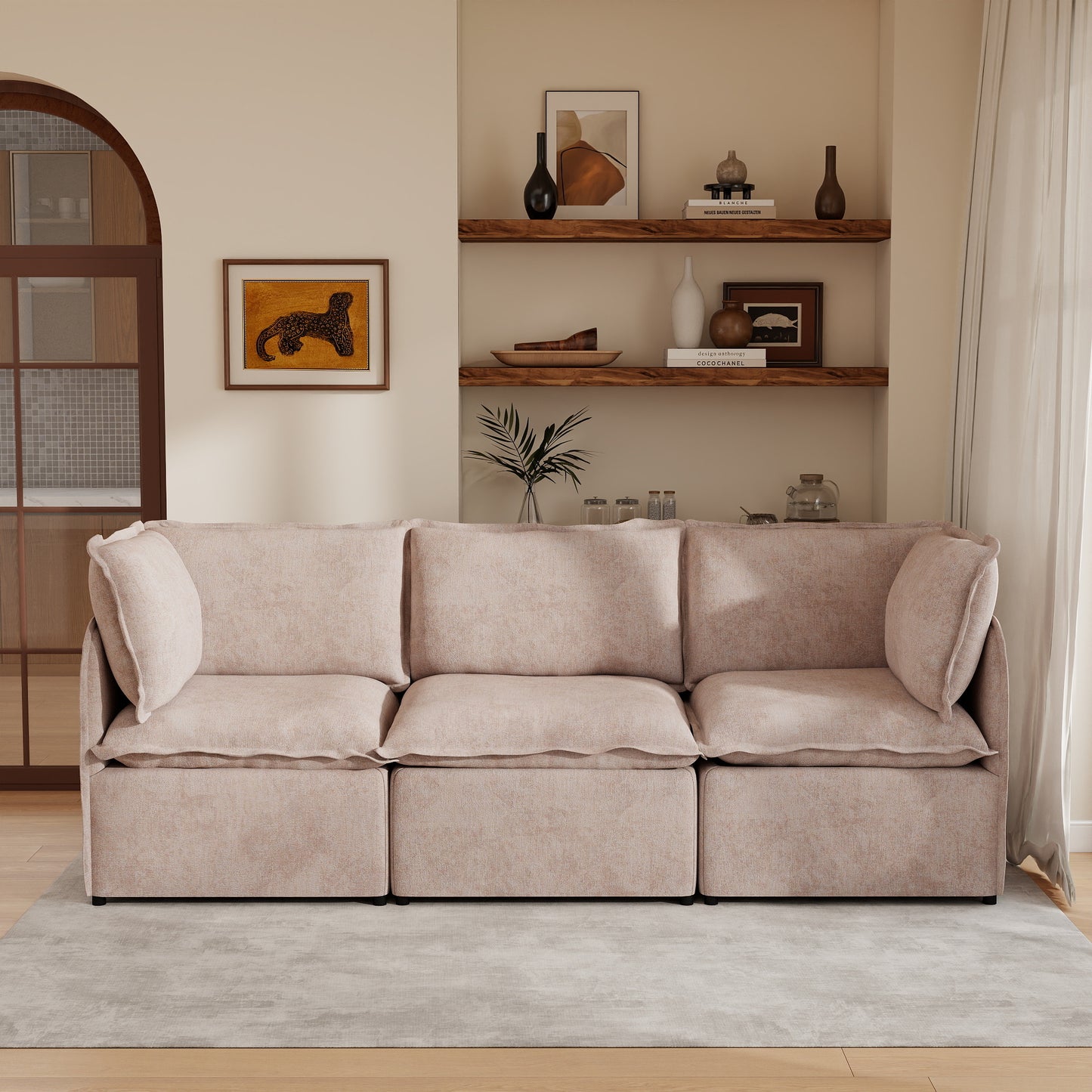 Luna Slim Arm Sofa Set