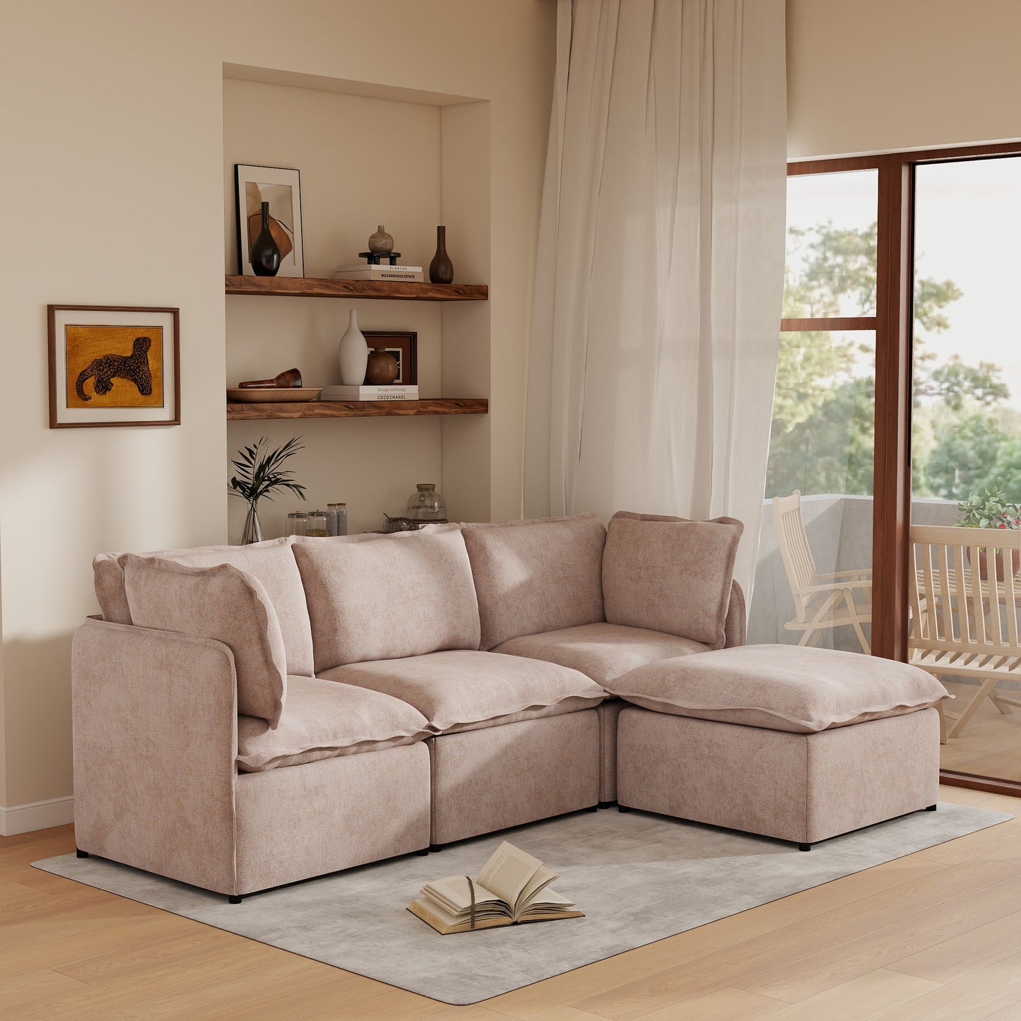 Luna Slim Arm Sofa Set