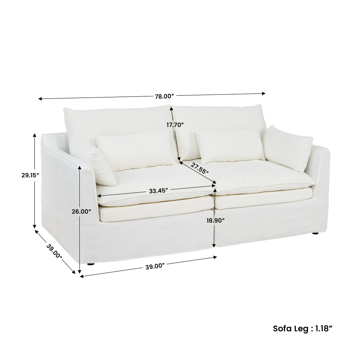 Jemma Track Arm - Slipcovers by the Set Only