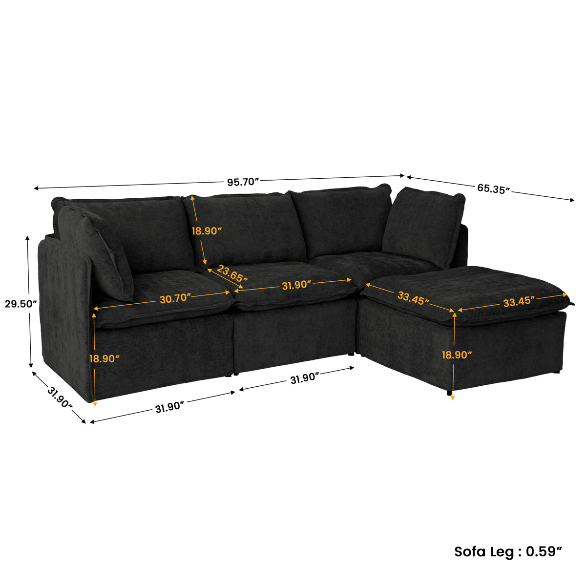 Luna Slim Arm - Slipcovers by the Set Only