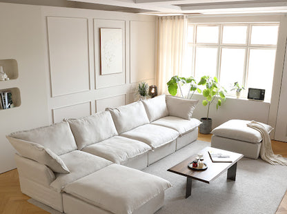 Annabel Modular Classic Cloud Sectional - 6 Piece U Shape