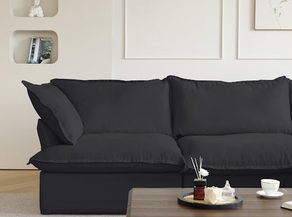 Anora Modular Classic Cloud Sofa - Loveseat Plus Ottoman