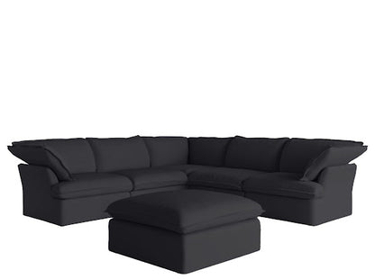 Annabel Modular Classic Cloud Sectional - 6 Piece Corner L Shape