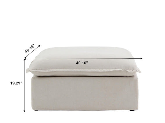 Anora Modular Classic Cloud Sofa - Loveseat Plus Ottoman