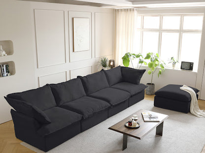 Annabel Modular Classic Cloud Sectional - 5 Piece L Shape