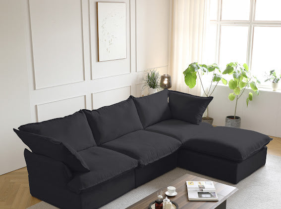 Annabel Modular Classic Cloud Sofa - 4 Piece L Shape