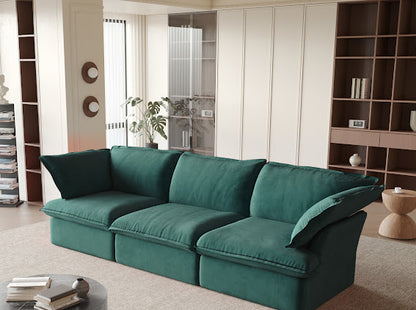 Annabel Velvet Modular Classic Cloud Sofa - 3 Piece Sofa