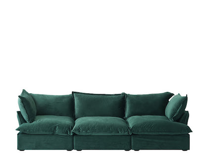 Annabel Velvet Modular Classic Cloud Sofa - 3 Piece Sofa