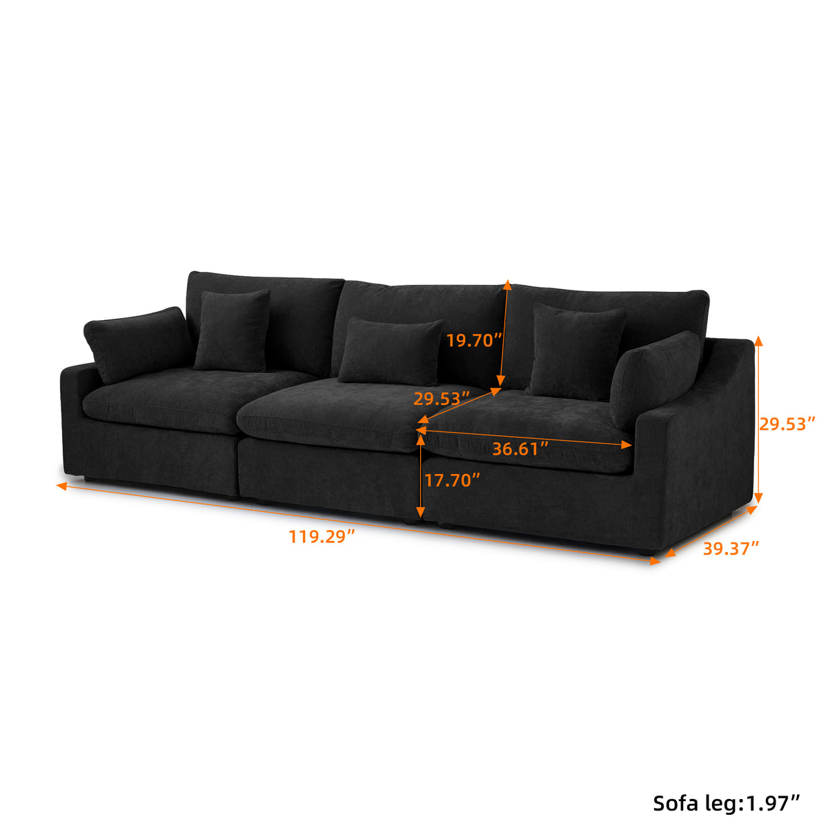 Aden Slope Arm Sofa