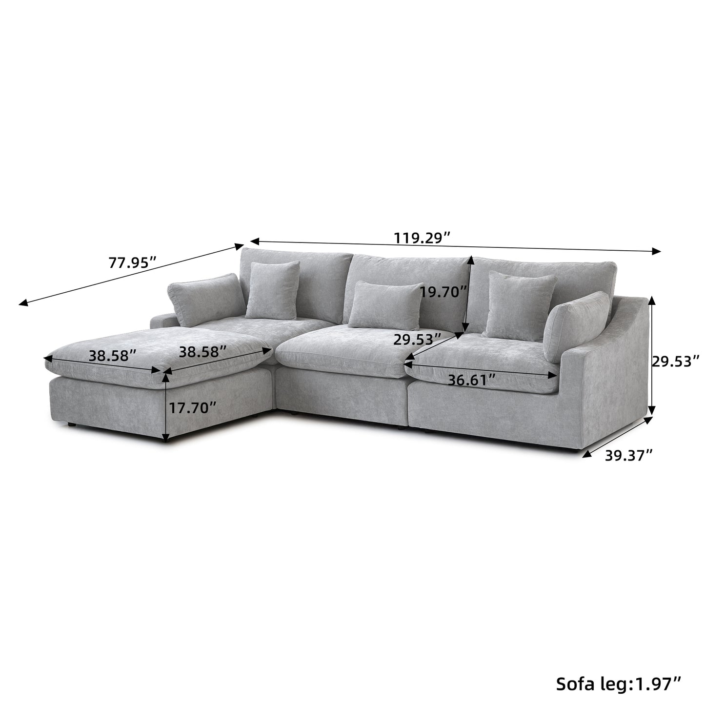 Aden Slope Arm Sofa