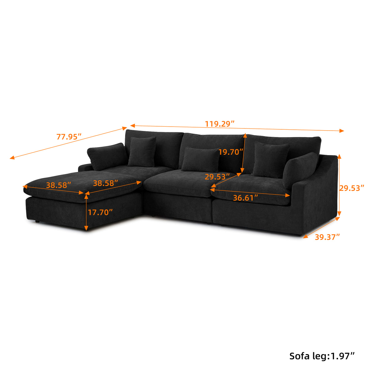 Aden Slope Arm Sofa