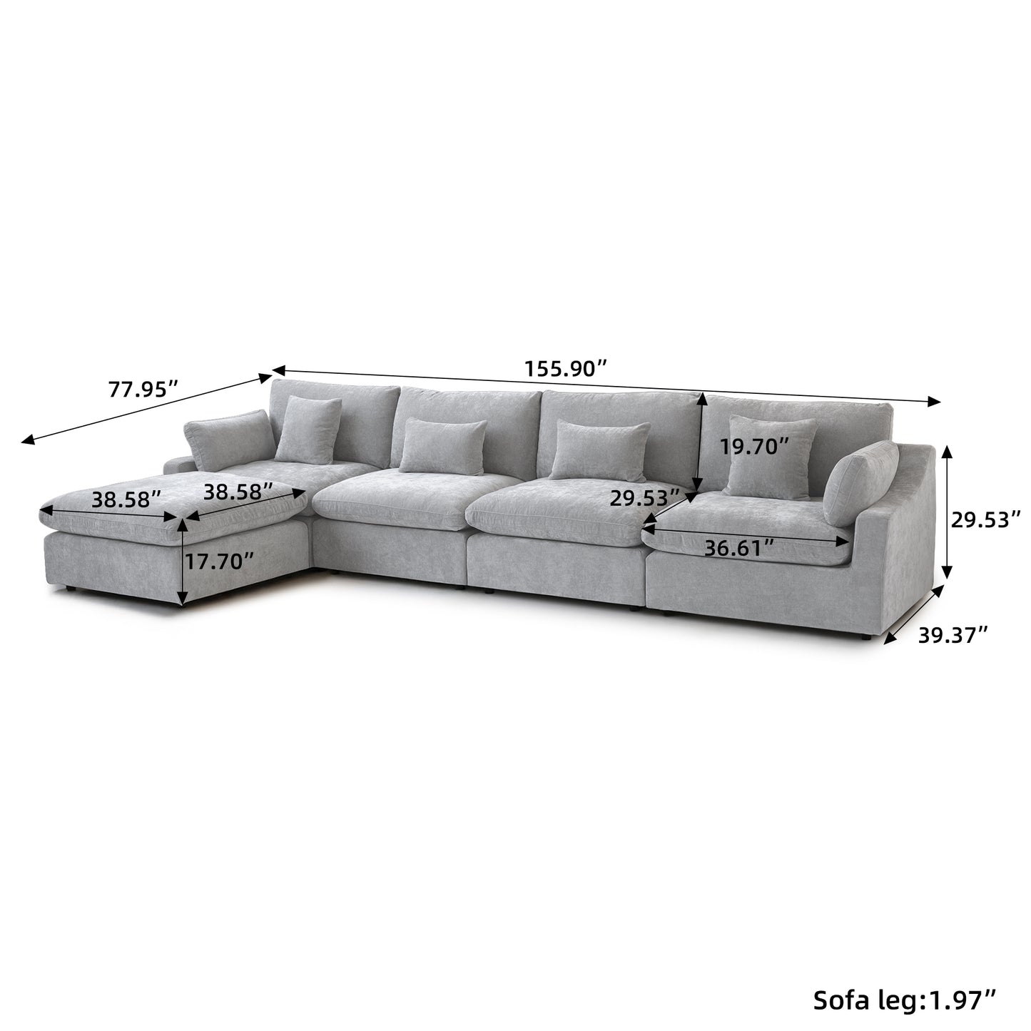 Aden Slope Arm Sofa