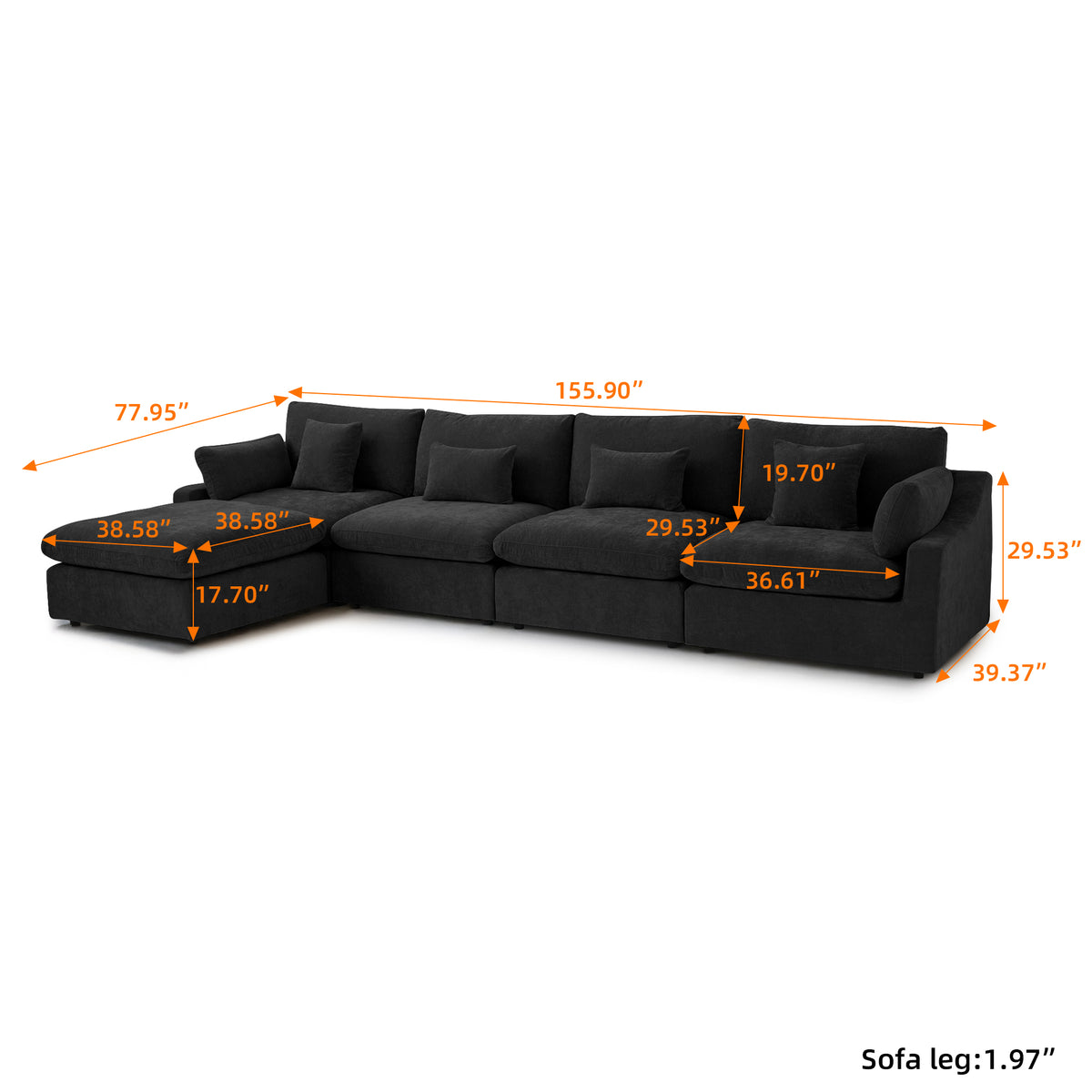 Aden Slope Arm Sofa