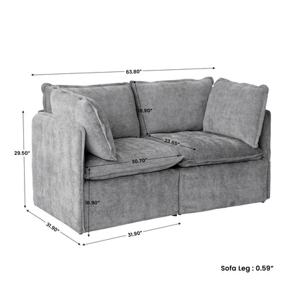 Luna Slim Arm Sofa Set