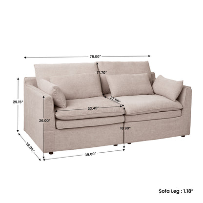 Jemma Track Arm Sofa Set
