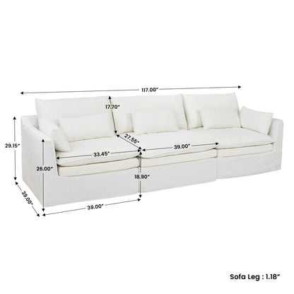 Jemma Track Arm Sofa Set