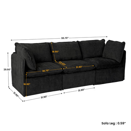 Luna Slim Arm Sofa Set