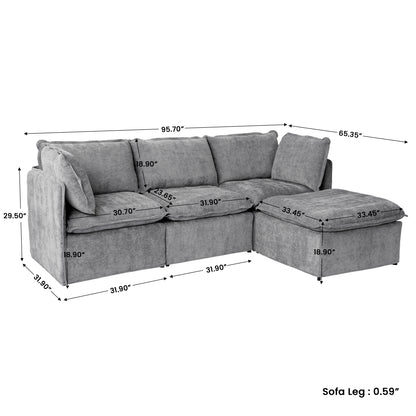 Luna Slim Arm Sofa Set
