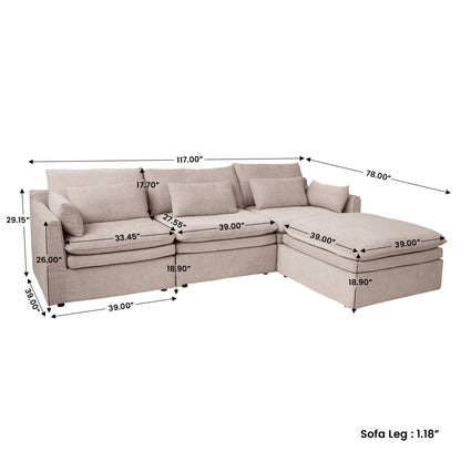 Jemma Track Arm Sofa Set