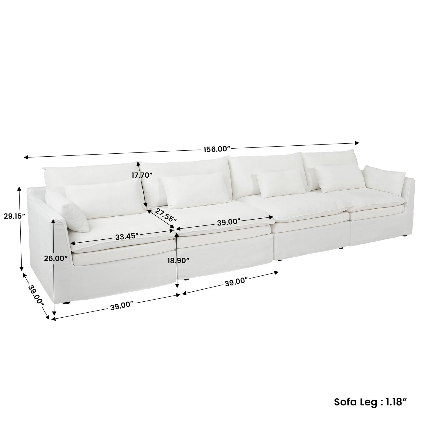 Jemma Track Arm Sofa Set