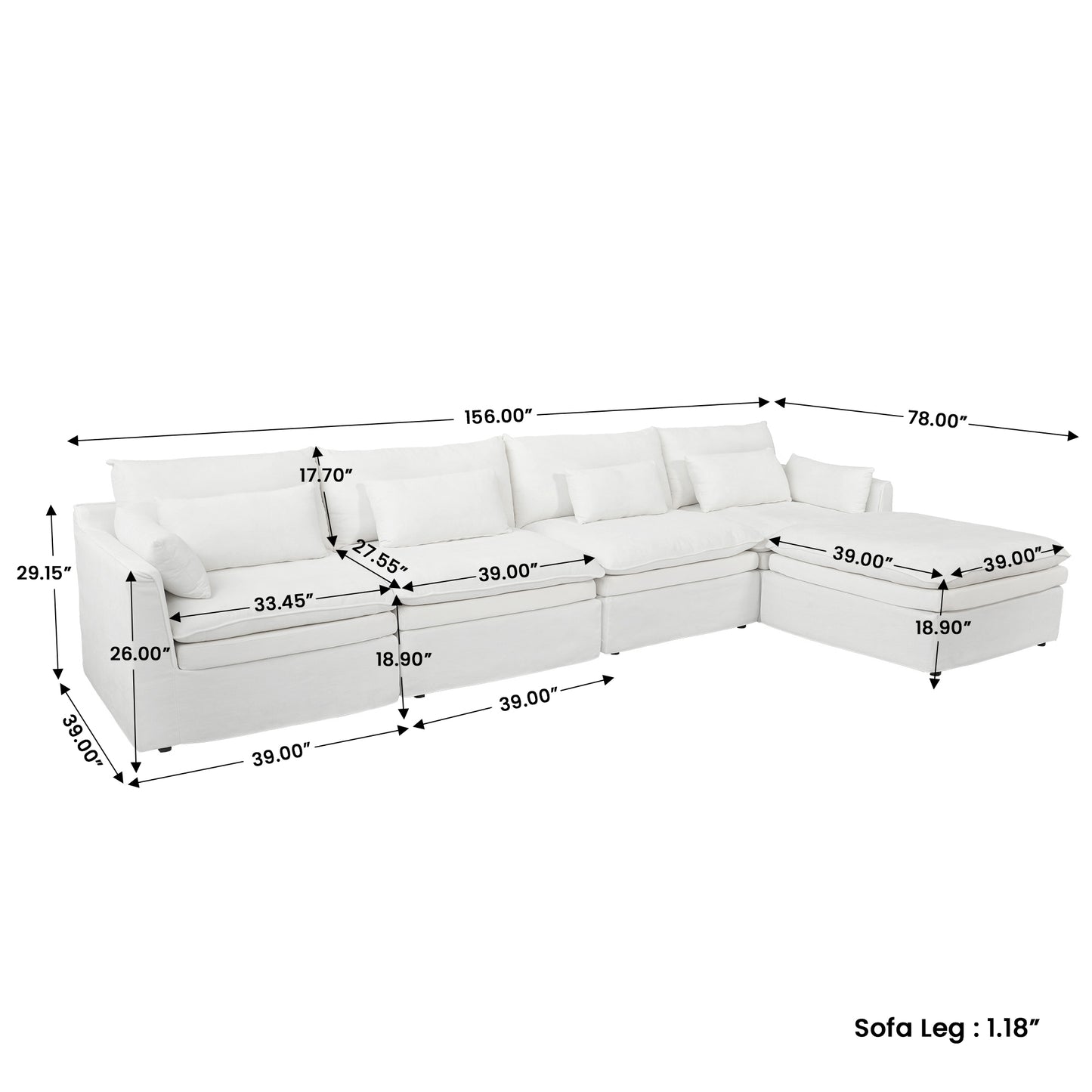 Jemma Track Arm Sofa Set