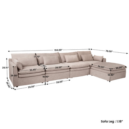 Jemma Track Arm Sofa Set