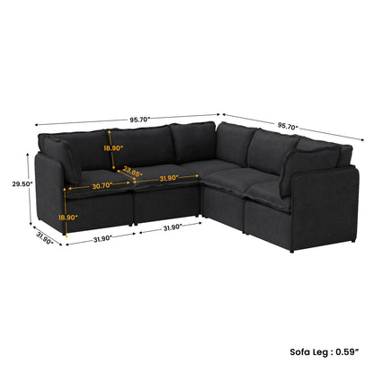Luna Slim Arm Sofa Set