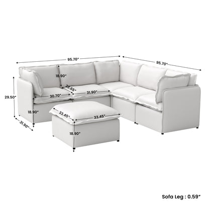 Luna Slim Arm Sofa Set